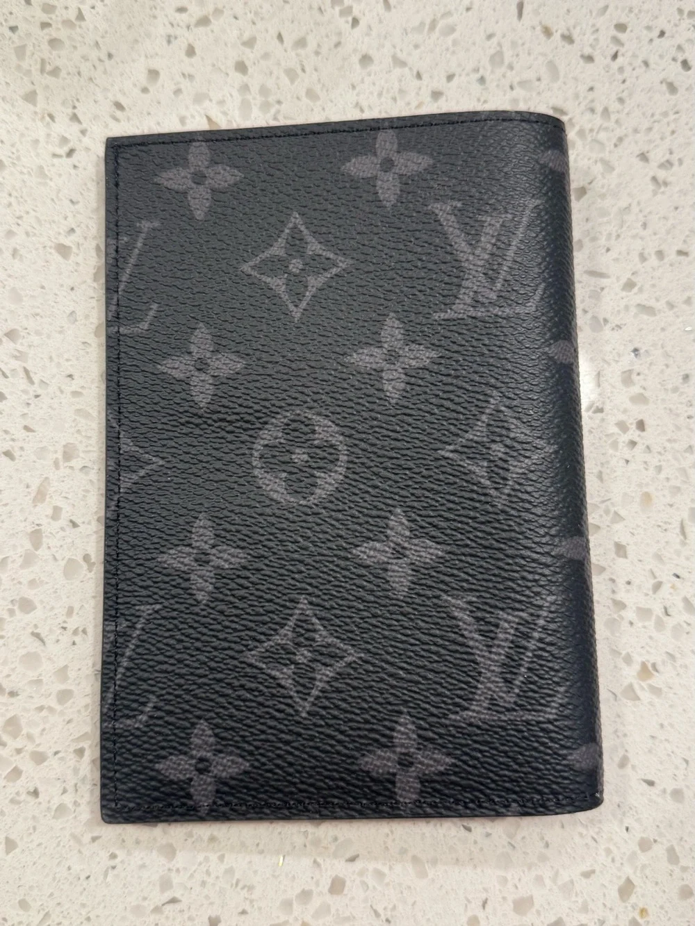 Louis Vuitton Black & Gray Monogram Passport/Card Holder